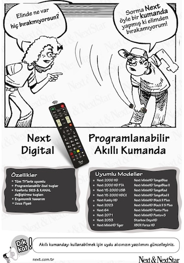 Next Kanky Hd Uydu Kumanda Yeni Model
