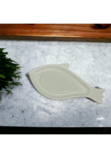 Porselen Elma Rendesi Çocuk Mama Rendesi Balık Figürlü Meyve Rendesi