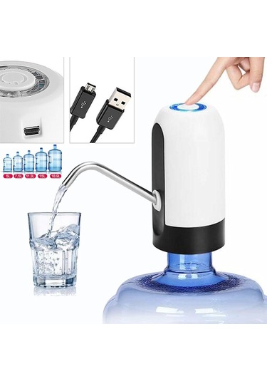 Yeni Nesil Dokunmatik Damacana Su Pompası Şarjlı 1200 Mah Diğer