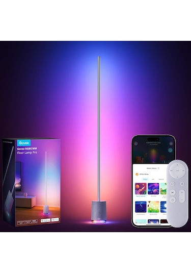 Govee Lyra PRO RGBICWW Köşe Lambası H6079382 BT Hoparlörlü 2100 Lümen Alexa Google Asst. Destekli Gri