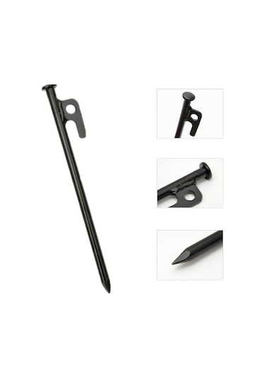 Novahub 4 Adet 25cm Kamp Gölgelik Zemin Çivi Seti 4 Pcs 25cm Açık Hava Rüzgar Geçirmez Tentesi Aksesuarı Çok Renkli