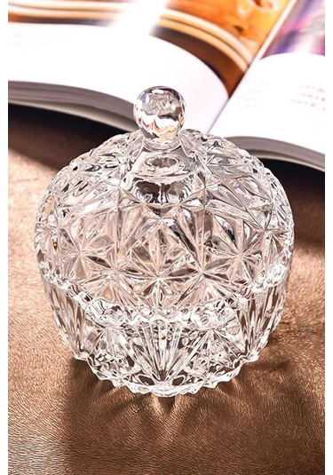 Kristal Cam Şekerlik Lokumluk 250ml Çap10cm
