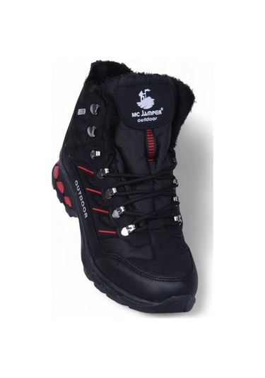 Mc Jamper 2126 Syh-krmz Erkek Kürklü Kışlık Bot Siyah
