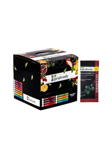 Prafendy Karadut Çayı Gerçek Meyve Taneli Tek İçimlik 20 x 15 G