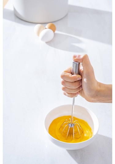 Evero Manuel Çelik Çırpıcı - 30 Cm Silver