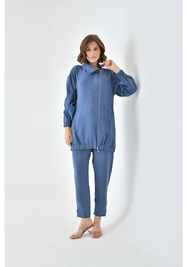 Ftz Women Kadın Modal Pantolonlu Takım İndigo 30716-indigo İndigo