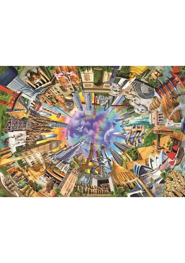 Anatolian Puzzle 3000 Parça 360 Derece Dünya Anıtları Puzzle