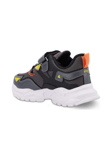 Slazenger KAJAL I Çocuk Cırt Cırtlı Koyu Gri Sneaker