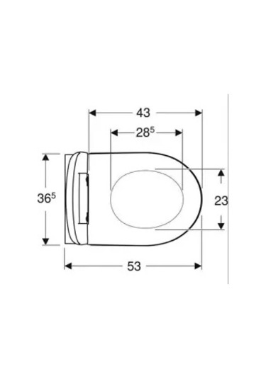 Geberit İcon Rimfree Soft Slim Asma Klozet Ve Kapak Takımı, Beyaz