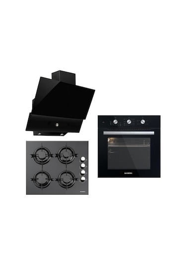 Kumtel B66-SF2 (MT) (PLUS) - KO-40TAHDF - DA6-830 Siyah Ankastre Set