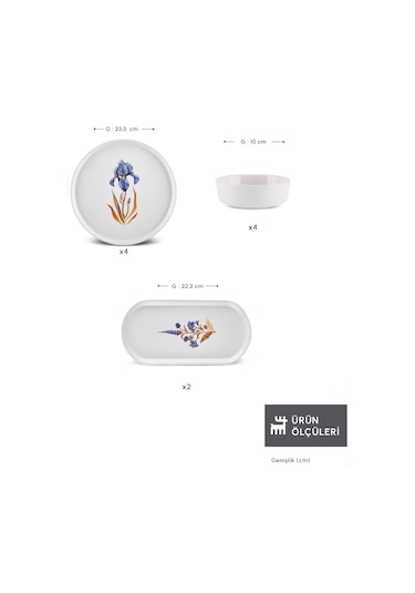Karaca Revive 10 Parça 4 Kişilik Kahvaltı Seti Beyaz