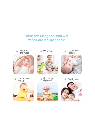 Vkemall Bebek Temizleme Mendili - 80'li Paket, Nemlendirici Özellikli, Yüz Ve Eller İçin Uygun Beyaz