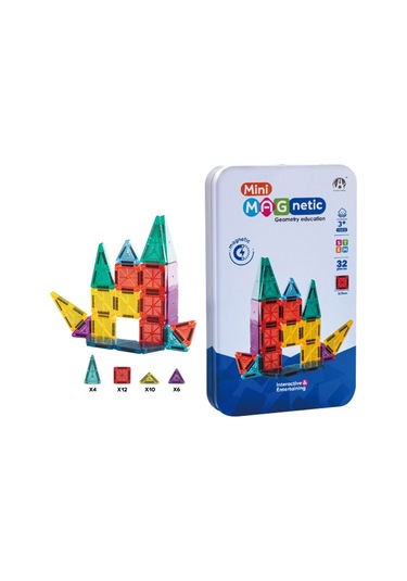 Mini Seyahat Tipi Metal Kutulu 32 Parça Magnet Oyun Seti