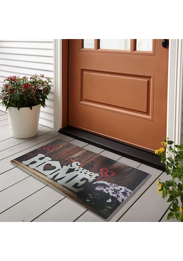 Sweet Home Temalı Kauçuk Kapı Önü Paspası
