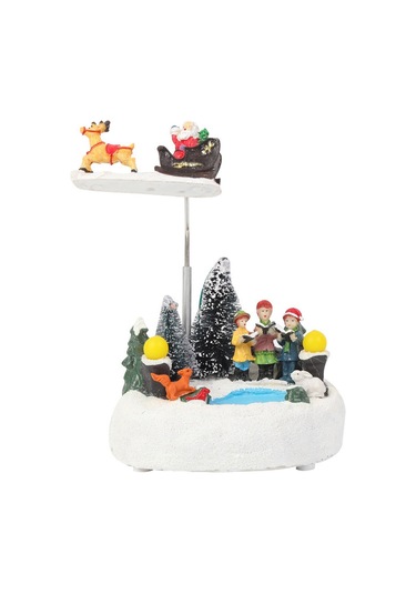 Mufunye Döner Işıklı Müzikli Noel Geyik Dekoru - Ev Dekorasyonu İçin Şık Ve Dayanıklı