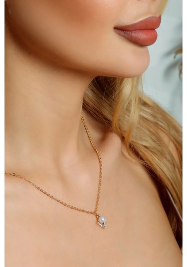 Reva Takı Seti: Küpe Ve Pandantifli Kolye 295845315 Altın