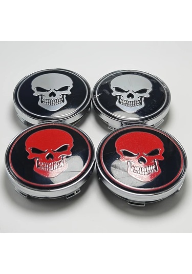 Willowhaven 60mm Plastik Kurukafa Tekerlek Kapakları 4lü Siyah Gümüş Evrensel Dayanıklı