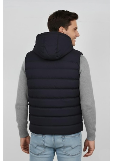 Erkek Kapüşonlu Spor Yelek 4021 Bgl-st04900 Antrasit