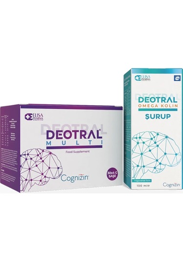 Deotral Omega Kolin Şurup 100 Ml & Deotral Multi 30 Saşe, Takviye Edici Gıda