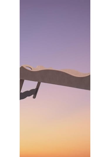 Hobi Dekoratif Tepsi Ayaklı Şımarık Model Ham Ahşap Mdf El Yapımı