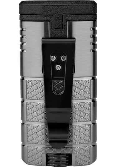 Tactical Triple Lighter Gunmetal Siyah Puro Çakmağı