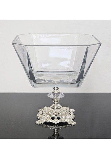 Atabey Home Döküm Gümüş Ayaklı Salata Kasesi Lav Krn299