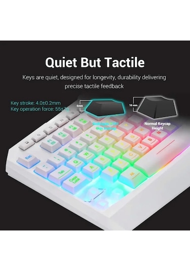Redragon S101 Kablolu Oyun Klavyesi Ve Faresi White