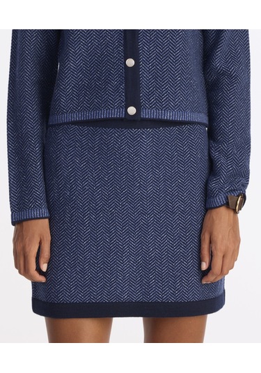 Yargıcı Düz Normal Bel Etek 25kket4027x 021 Mavi