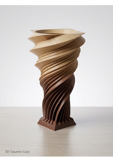 3d Tasarım Vazo Tiramisu Rengi