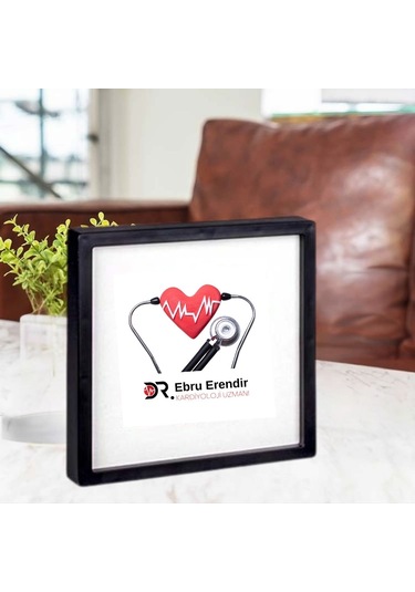 Doktorlara Özel Yapışkanlı Sök Tak Paspartulu Pola Çerçeve 1 Adet