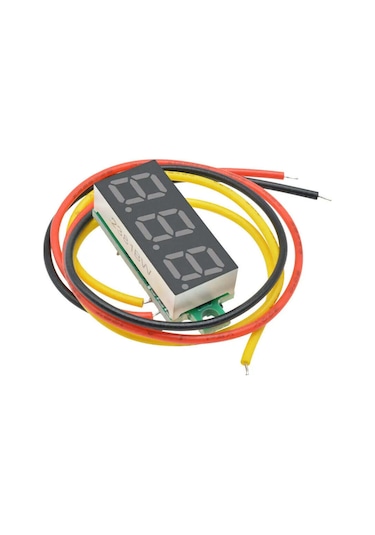 0.28'' inch Dc 0-100V Mini Digital Voltmetre 3 Kablolu Mavi