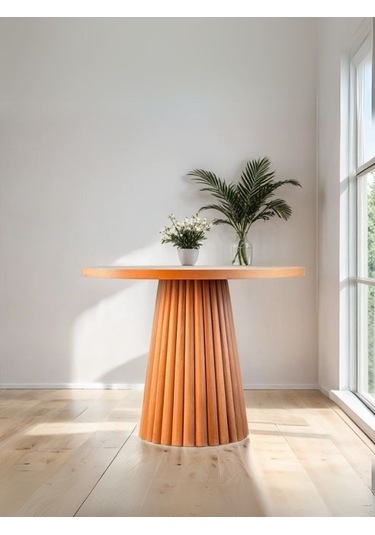 Acantus Natural Ahşap Yemek Masası 90x90 Naturel