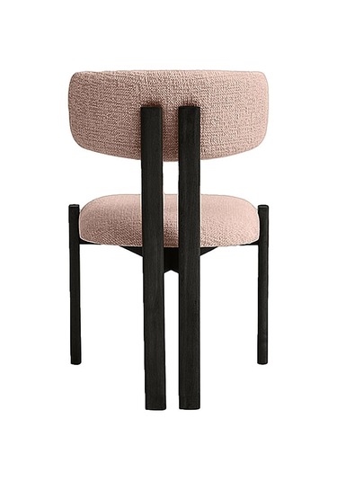 Espoo İskandinav Ahşap Bohem Sandalye Siyah - Krem