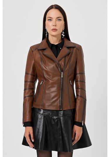 Diana Taba Kadın Deri Mont 001