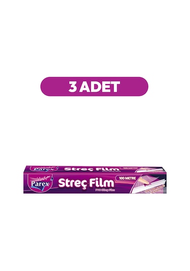 Kesme Bıçaklı 100m Streç Film Üçlü Paket