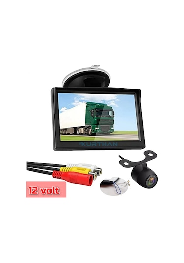 5 İnç Monitör Ve 1 Adet Kelebek Kamera Seti 12 Volt Kayıt Yapmaz