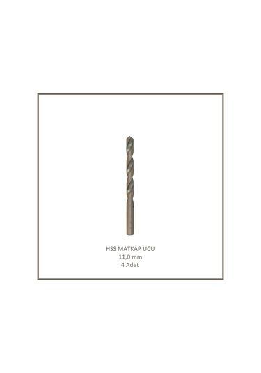 Hss Matkap Ucu 11 Mm, Metal, Ahşap, Plastik İçin 4 Adet