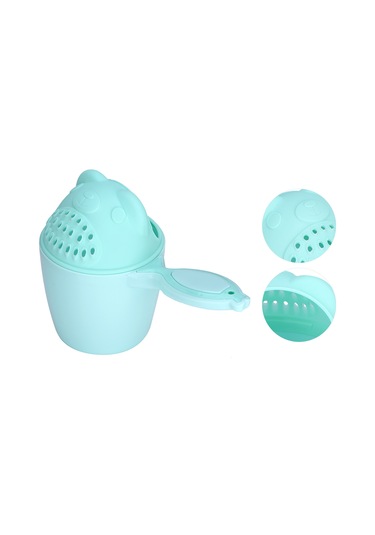 Lemestar Bebe Şampuan Kasesi Yıkanır Balık Desenli Kolu Pp Materyal Göz Ve Yüz Korumalı Saç Yıkama Kasa Yeşil