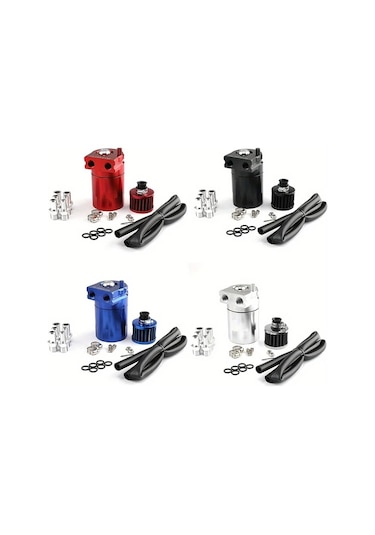 Besthome1 Kırmızı Alüminyum Yağ Yakalama Kiti Baffle Ve Filtreli Universal Motor Performans