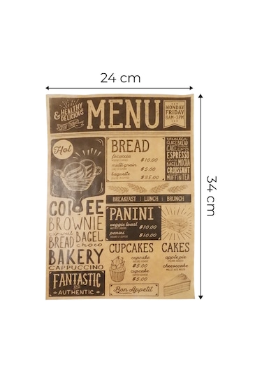 Kitchen Life 30'lu Karışık Desenli Lüx Yağlı Sunum Kağıdı - Sunumluk