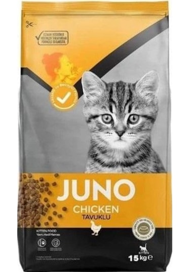 Juno Tavuklu Yavru Kedi Maması 15 KG