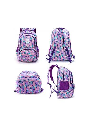 Lichen01 Okul Çantası Hafif Tekerlekli Sırt Çantası 6 Tekerlekli 2023