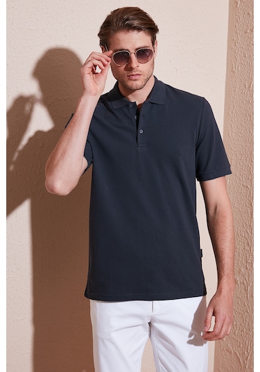 Buratti Pamuklu Regular Fit Düğmeli Erkek Polo Yaka T Shirt 5902127 Antrasit