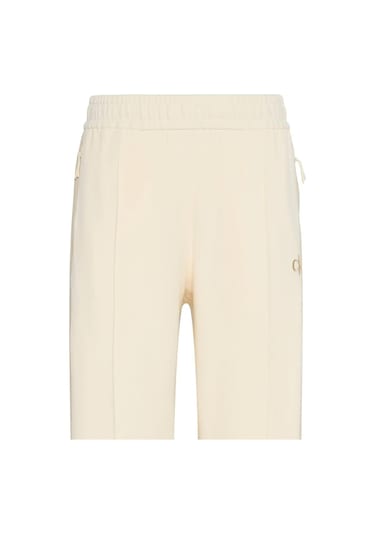 Stretch Terry Track Pant Kadın Krem Eşofman Alt-13021 Krem