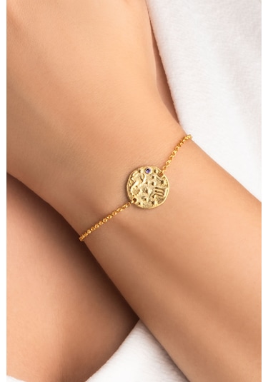 Akrep Burcu 18 Ayar Sarı Altın Kaplama 20 Cm Gümüş Bileklik Altın - Gümüş