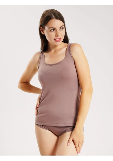 Clever Wear Geniş Askılı İç Çamaşırı Atlet 149937462 Kahve