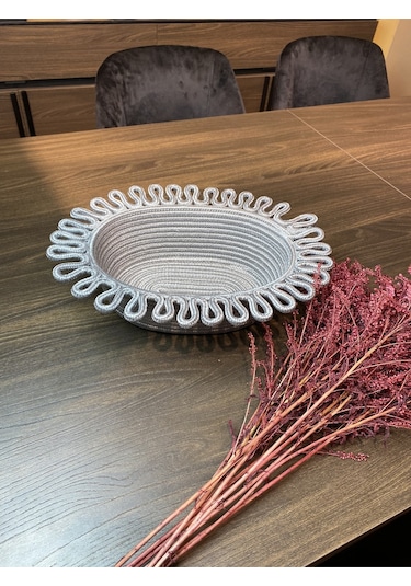 Galaxy Doğal, Jüt, Desenli, Sepet, Dolap Içi, Çocuk Odası, Düzenleyici, Saklama Sepeti Gri