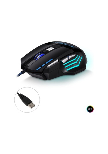 Jedel Gm-02 Kablolu Oyuncu Mouse 2400 Dpi Ledli