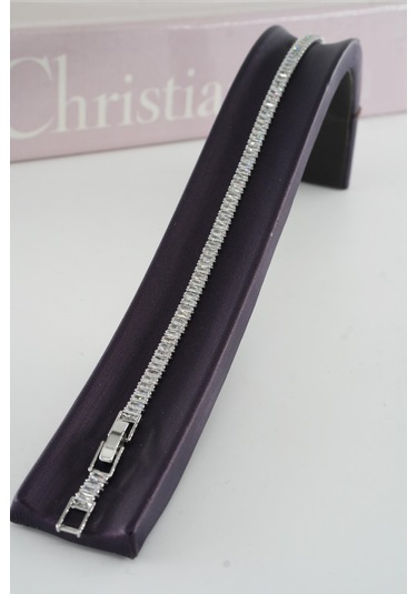 Kadın 316 L Çelik Vip Seri Antialerjik Baget Zirkon Taşlı Su Yolu Bileklik Ölçüleri 17cm + 3 Cm Uzatma 5 Mm Taş Boyutu-5215 Gümüş Kadın 316 L Çelik Vip Seri Antialerjik Baget Zirkon Taşlı Su Yolu Bileklik Ölçüleri 17cm + 3 Cm Uzatma 5 Mm Taş Boyutu-5215 Gümüş