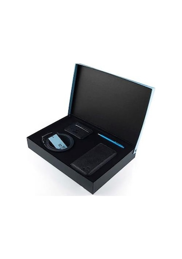 Muıni 2050 Erkek Kemer Hakiki Deri Cüzdan Kartlık Kalem 4'lü Takım 001